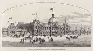 Bygning til Adelaide Jubilee International Exhibition af Frank Watkins